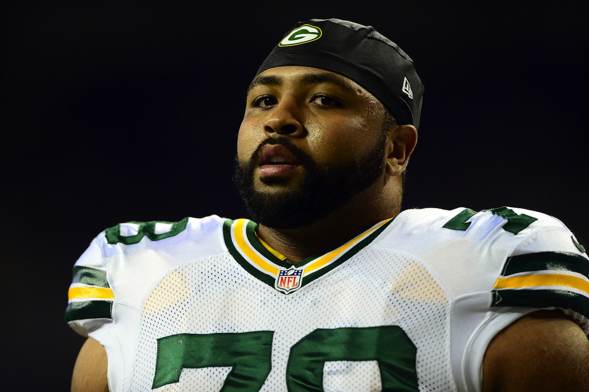 Former Green Bay Packers offensive lineman Derek Sherrod by Andrew Weber—USA TODAY Sports.