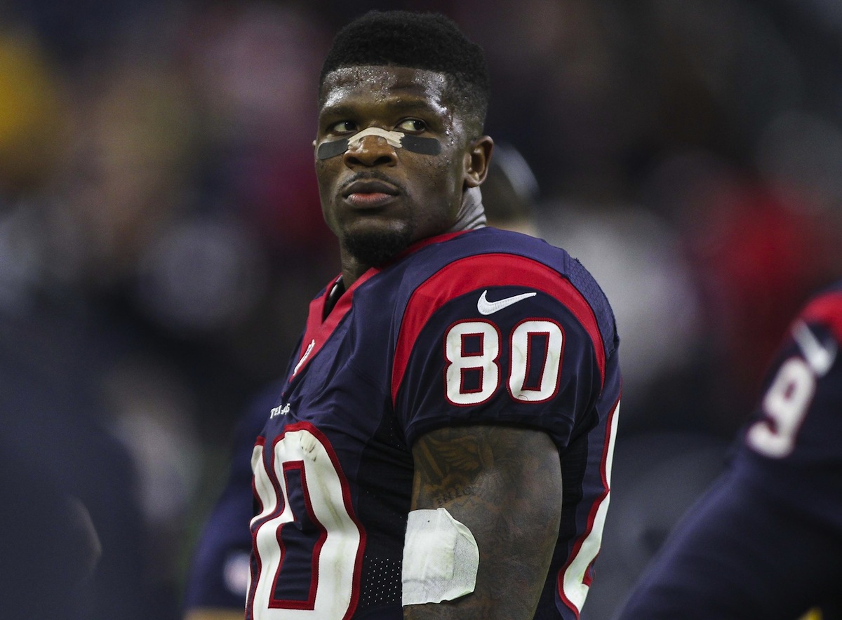Former Houston Texans wide receiver Andre Johnson—Troy Taormina, USA TODAY Sports.